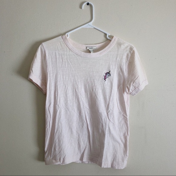 Size M, Forever 21, Unicorn Embroidered Tee - Picture 1 of 3